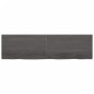 Waschtischplatte Dunkelgrau 220x60x4 cm Massivholz Behandelt Waschtischplatte Dunkelgrau 220x60x4 cm Massivholz Behandelt