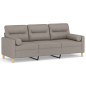 vidaXL 3-Sitzer-Sofa mit Zierkissen Taupe 180 cm Stoff vidaXL 3-Sitzer-Sofa mit Zierkissen Taupe 180 cm Stoff