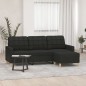 vidaXL 3-Sitzer-Sofa mit Hocker Schwarz 180 cm Stoff vidaXL 3-Sitzer-Sofa mit Hocker Schwarz 180 cm Stoff