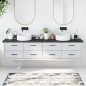 Waschtischplatte Dunkelgrau 220x30x4 cm Massivholz Behandelt Waschtischplatte Dunkelgrau 220x30x4 cm Massivholz Behandelt
