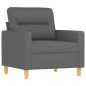 vidaXL Sessel mit Hocker Dunkelgrau 60 cm Stoff vidaXL Sessel mit Hocker Dunkelgrau 60 cm Stoff