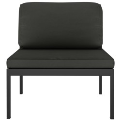 vidaXL Modular-Sofa-Mittelteil mit Kissen Aluminium Anthrazit 