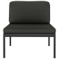 vidaXL Modular-Sofa-Mittelteil mit Kissen Aluminium Anthrazit vidaXL Modular-Sofa-Mittelteil mit Kissen Aluminium Anthrazit