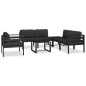 vidaXL Modular-Sofa-Mittelteil mit Kissen Aluminium Anthrazit vidaXL Modular-Sofa-Mittelteil mit Kissen Aluminium Anthrazit