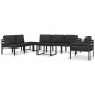 vidaXL Modular-Sofa-Mittelteil mit Kissen Aluminium Anthrazit vidaXL Modular-Sofa-Mittelteil mit Kissen Aluminium Anthrazit