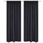 Verdunkelungs-Vorhänge mit Schlaufen 135 x 245 cm Schwarz blackout Verdunkelungs-Vorhänge mit Schlaufen 135 x 245 cm Schwarz blackout