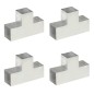 vidaXL Pfostenverbinder 4 Stk. T-Form Verzinktes Metall 101 x 101 mm vidaXL Pfostenverbinder 4 Stk. T-Form Verzinktes Metall 101 x 101 mm