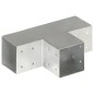 vidaXL Pfostenverbinder 4 Stk. T-Form Verzinktes Metall 101 x 101 mm vidaXL Pfostenverbinder 4 Stk. T-Form Verzinktes Metall 101 x 101 mm