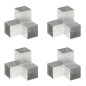 vidaXL Pfostenverbinder 4 Stk. Y-Form Verzinktes Metall 101 x 101 mm vidaXL Pfostenverbinder 4 Stk. Y-Form Verzinktes Metall 101 x 101 mm