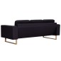 vidaXL 3-Sitzer-Sofa Stoff Schwarz vidaXL 3-Sitzer-Sofa Stoff Schwarz