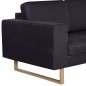 vidaXL 3-Sitzer-Sofa Stoff Schwarz vidaXL 3-Sitzer-Sofa Stoff Schwarz
