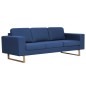 vidaXL 3-Sitzer-Sofa Stoff Blau vidaXL 3-Sitzer-Sofa Stoff Blau