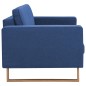 vidaXL 3-Sitzer-Sofa Stoff Blau vidaXL 3-Sitzer-Sofa Stoff Blau
