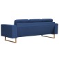 vidaXL 3-Sitzer-Sofa Stoff Blau vidaXL 3-Sitzer-Sofa Stoff Blau