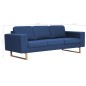 vidaXL 3-Sitzer-Sofa Stoff Blau vidaXL 3-Sitzer-Sofa Stoff Blau