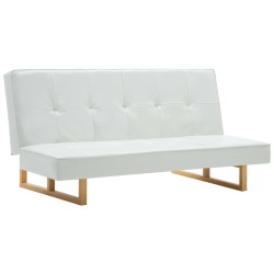 vidaXL Schlafsofa Kunstleder Weiß