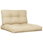 vidaXL Palettenkissen 2-tlg. Beige Stoff vidaXL Palettenkissen 2-tlg. Beige Stoff