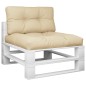 vidaXL Palettenkissen 2-tlg. Beige Stoff vidaXL Palettenkissen 2-tlg. Beige Stoff