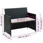 vidaXL 2-Sitzer-Gartensofa mit Polstern Schwarz Poly Rattan vidaXL 2-Sitzer-Gartensofa mit Polstern Schwarz Poly Rattan