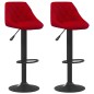 vidaXL Barhocker 2 Stk. Weinrot Samt vidaXL Barhocker 2 Stk. Weinrot Samt