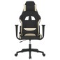 vidaXL Gaming-Stuhl mit Massagefunktion Schwarz und Creme Stoff vidaXL Gaming-Stuhl mit Massagefunktion Schwarz und Creme Stoff