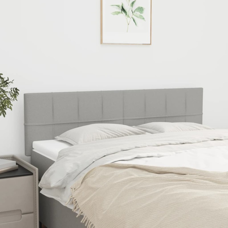 vidaXL Kopfteile 2 Stk. Hellgrau 72x5x78/88 cm Stoff vidaXL Kopfteile 2 Stk. Hellgrau 72x5x78/88 cm Stoff