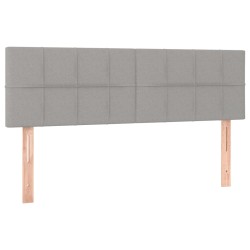 vidaXL Kopfteile 2 Stk. Hellgrau 72x5x78/88 cm Stoff