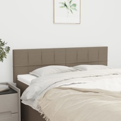 vidaXL Kopfteile 2 Stk. Taupe 72x5x78/88 cm Stoff