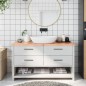 vidaXL Waschtischplatte Hellbraun 140x60x(2-4) cm Massivholz Behandelt vidaXL Waschtischplatte Hellbraun 140x60x(2-4) cm Massivholz Behandelt