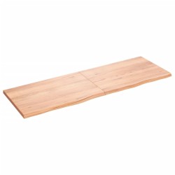 Waschtischplatte Hellbraun 180x60x4 cm Massivholz Behandelt