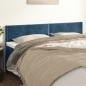 vidaXL Kopfteile 2 Stk. Dunkelblau 90x5x78/88 cm Samt