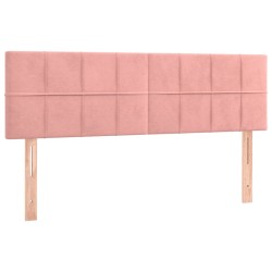 vidaXL Kopfteile 2 Stk. Rosa 72x5x78/88 cm Samt