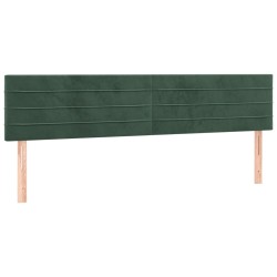 vidaXL Kopfteile 2 Stk. Dunkelgrün 80x5x78/88 cm Samt