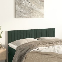 vidaXL Kopfteile 2 Stk. Dunkelgrün 72x5x78/88 cm Samt