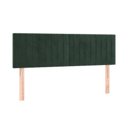 vidaXL Kopfteile 2 Stk. Dunkelgrün 72x5x78/88 cm Samt