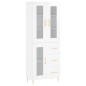 Highboard Hochglanz-Weiß 69,5x34x180 cm Holzwerkstoff Highboard Hochglanz-Weiß 69,5x34x180 cm Holzwerkstoff