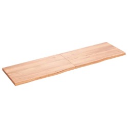 Waschtischplatte Hellbraun 180x50x4 cm Massivholz Behandelt