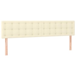 vidaXL Kopfteile 2 Stk. Creme 80x5x78/88 cm Kunstleder
