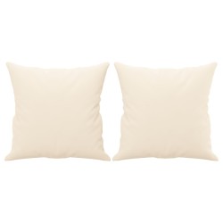 vidaXL Zierkissen 2 Stk. Creme 40x40 cm Samt