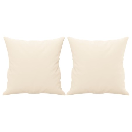vidaXL Zierkissen 2 Stk. Creme 40x40 cm Samt