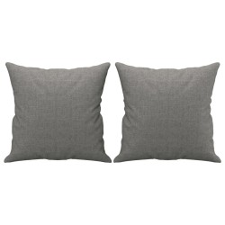 vidaXL Zierkissen 2 Stk. Dunkelgrau 40x40 cm Stoff