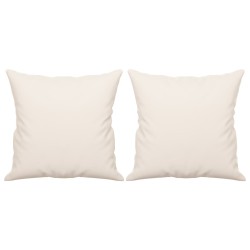 vidaXL Zierkissen 2 Stk. Beige 40x40 cm Mikrofasergewebe