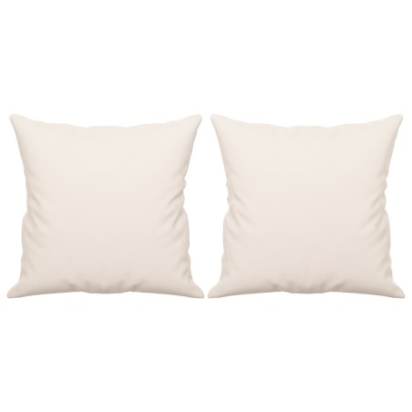 vidaXL Zierkissen 2 Stk. Beige 40x40 cm Mikrofasergewebe