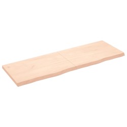 Waschtischplatte 180x60x6 cm Massivholz Unbehandelt
