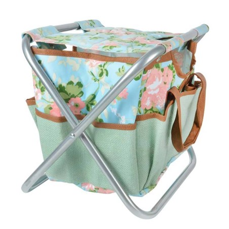 Esschert Design Gartengerätehocker Rosendruck
