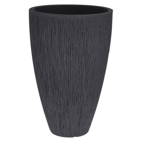 ProGarden Blumentopf Lava Geriffelt 60 cm Anthrazit