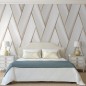 DUTCH WALLCOVERINGS Tapete Geometric Weiß und Golden DUTCH WALLCOVERINGS Tapete Geometric Weiß und Golden