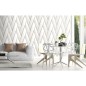 DUTCH WALLCOVERINGS Tapete Geometric Weiß und Golden DUTCH WALLCOVERINGS Tapete Geometric Weiß und Golden