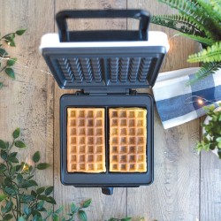 Livoo Waffeleisen mit Einstellbarem Thermostat 1200 W Weiß