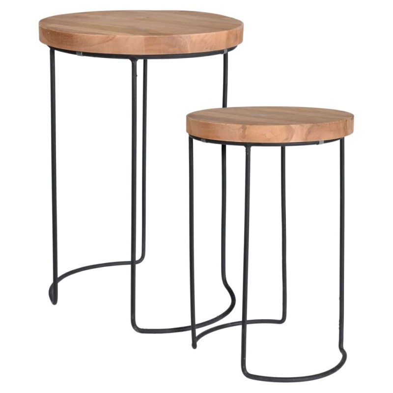 H&S Collection 2-tlg. Beistelltisch-Set Teak H&S Collection 2-tlg. Beistelltisch-Set Teak